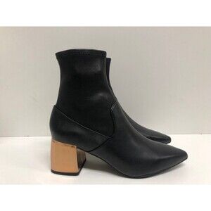 Senso Skyler women Black Leather zipper ankle Boots 2.5 inch heel SZ US 8 EUR 38
